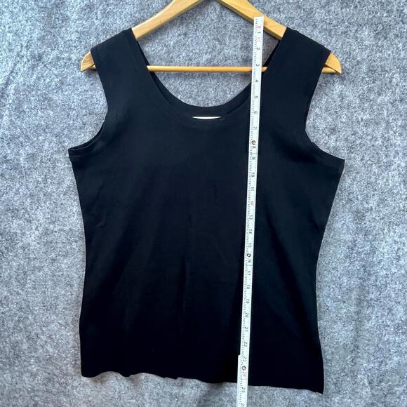 Exclusively Misook Tank Top Womens Medium Black Stretch Basic Layer Neutral - Picture 5 of 5